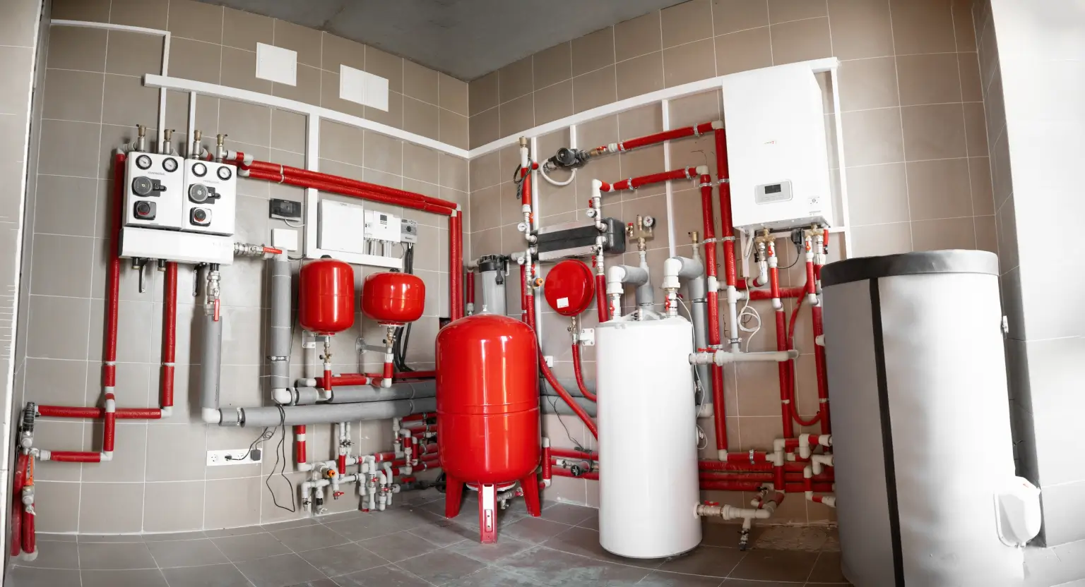 Котельня котеджу Piemont — тепловий насос Vaillant, каскадний електрокотел і бойлер у єдиній схемі